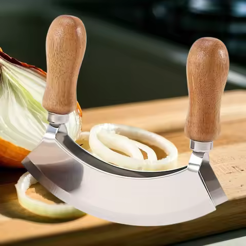 Wood-handled Double-sided Cheese Cutter, Vanilla Cutter, Garlic Cutter, Chili Cutter, Vegetable Cutt