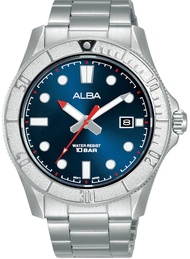 นาฬิกาข้อมือผู้ชาย ALBA Active Quartz รุ่น AS9P99X สีเขียว AS9Q01X สีน้ำเงิน AS9Q05X สีดำ ขนาดตัวเรือน 43 มม.ตัวเรือน สาย Stainless steel สีเงิน