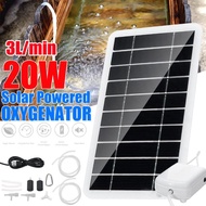 5V 20W Solar Power Oxygenator Water Oxygen Pump Pond Aerator Aquarium Air Pump Solar Panel + Oxygen 