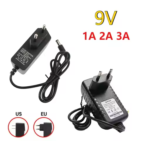 AC-DC Power Supply Adapter 9V DC Source Transformer 220V 9 Volt Universal Power Adapter Charger 9V 1