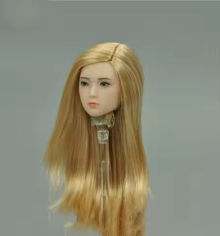 TBLeague S34 1/6 Female Pale Skin Color Long Gold Hair Vivid Head Sculpture Model For TBL S24 S27 Bo
