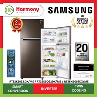 (FREE INSTALL KL & SELANGOR) SAMSUNG 410L RT32K5052DX/ME  2 Door Inverter Fridge with Twin Cooling P