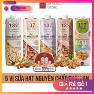 137 Degrees Nut Milk Chestnut/Macadamia/Almond Oatmeal/Walnut/Pure Unsweetened Oatmeal 1L Box