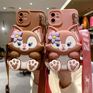 OPPO A5S A3S A12 A12E A5 A7 A15 A15S A35 A92 A72 A52 A8 A31 A16 A16K A9 A5 2020 A53 R11 R9 Reno 2 Z 4 Coin Purse Phone Case LinaBell Small Schoolbag Storage Wallet Bag Square Cover