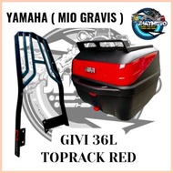 ✉ ✁ ☫ ( MIO GRAVIS ) 36L GIVI BOX AND CMonorack FOR YAMAHA MIO GRAVIS 125cc