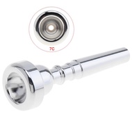 7C Size Trumpet Mouthpiece Silver Plated Copper Alloy Trumpet Mouth Mouthpiece Music