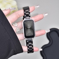 Dây đeo kim loại bằng thép không gỉ có vỏ trong suốt cho Xiaomi Smart Band 9 Active Strap / Redmi Ba