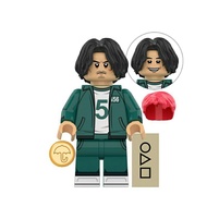 Seong Gi-hun Minifigure Block Toy | Player 456 | Squid Game Figure | Children's Educational Brick To