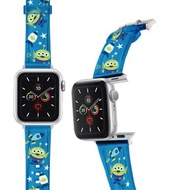 迪士尼系Apple Watch PVC果凍透明錶帶 玩具總動員 三眼怪-藍色款