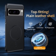 Casing for Google Pixel 8 Pro 5G Pixel8 Pixel8Pro Phone Case Leather Strong Wireless Charging Car Ma