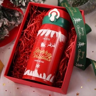 Christmas Gift🎄Thermos Stainless Steel Water Bottle with Lid Santa Thermos Cup Christmas Gift Christmas New Year Gift