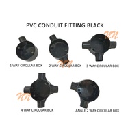 PVC CONDUIT FITTING BLACK FOR 20MM CONDUIT PIPE