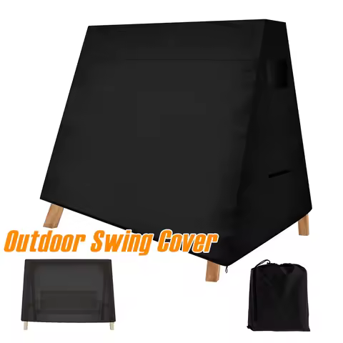 Outdoor Swing Cover Oxford Cloth Waterproof Garden Swing Chair Cover Black Furniture Dust Cover 3 Se
