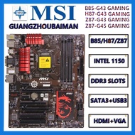 USED MSI Z87-G43 GAMING  Z87 /Z87-G45 GAMING M-SATA / H87-G43 GAMING H87/ B85-G43 GAMING B85 / FOR I