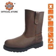 Guzzi GZ 302 - 9'' High Cut Pull Up Safety Work Boots - Goodyear Welt, SIRIM, DOSH, Genuine Leather,