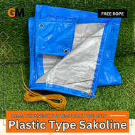 8x4ft Sakoline Blue Silver Waterproof Outdoor PE SunRain Construction Lona Tolda Tarpaulin Sako Dire