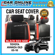 Toyota Avanza old 2005-2010 RED SIDE Car Seat Cover PVC Leather Full Set front &amp; Rear Seat