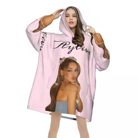 Ayliva Singer Tour 2025 Blanket Hoodie Wearable Blanket Large with Pocket Warm Sleeping Bag Soft Coz