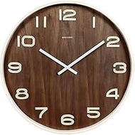Fashion Classic Wall Clocks for Home and Office Fashion Gift Wall Clocks, Wooden Round Operated Clocks 20 Inch Mute Vintage Arabic Numbers Antique Chic Style Wooden Round Home D The best choice for ho