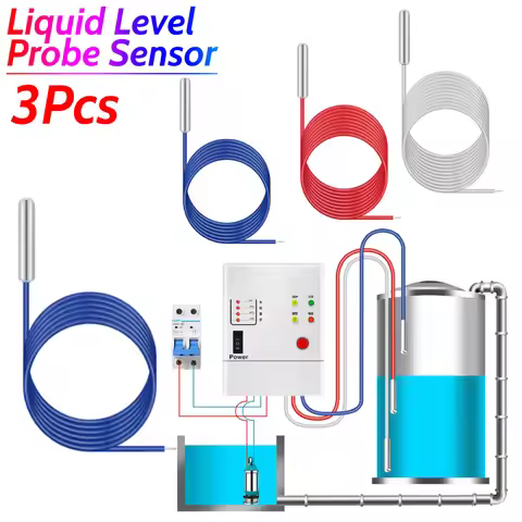 3Pcs Probe Water Level Sensor Submersible Water Level Sensor Liquid Level Transmitter Liquid Level P