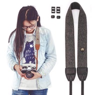 Universal Essories Camera Shoulder Neck Strap Comfortable Cotton Leather Belt For Sony Zv1 Nikon Eos Dslr Camera Adjustable
