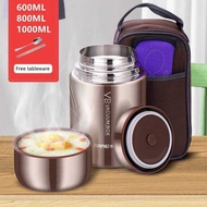 Food Thermal Jar Soup Gruel 316 Stainless Steel Vacuum Lh Off Insulated Thermos Containers Spoon Box