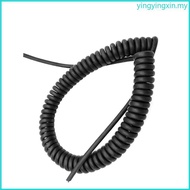 YIN Shrinkable Cable Power Extension Cord 18AWG 4 Cores Spring Spirals Black Cable Telescopic Wire f