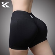 Women's high-waisted v3 gym shorts for yoga zumba, knitted material - KUHESS GN1