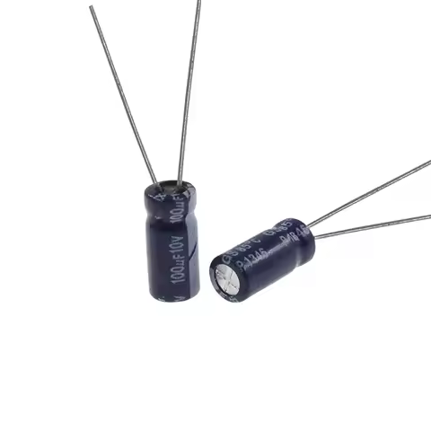 50pcs 100uF 10V 100MFD 10Volt 4*7mm Aluminum Electrolytic Capacitor Radial 100mf10v 100uf10v 10v100m
