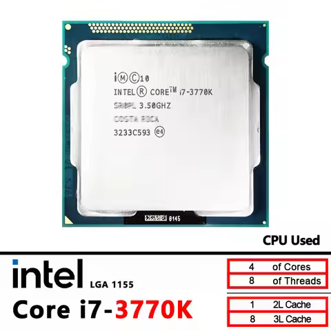 Intel Core i7-3770K i7 3770K 3.5 GHz Used Quad-Core CPU 8M 77W LGA 1155