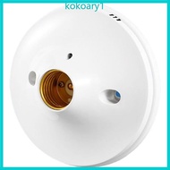 KOKO White E27 LED Light Bulb Holder Round Lamp Head Socket Standard E27 Mount Base Lamp Socket Scre