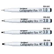 Artline EK-241 to 244 calligraphy pen, 1.0 to 4.0 mm nib, genuine product