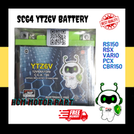 SC64 YTZ6V SEALED BATTERY {100% ORIGINAL} 12V6AH/10HR Bateri motor RS150 V1 V2 V3 RSX VARIO150