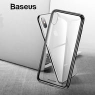 Baseus Luxury Original Tempered Glass Case For iPhone Xs Xs Max XR 2018 Phone Cover Anti Knock Back