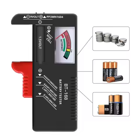 AA/AAA/C/D/9V/1.5V batteries Universal Button Cell Battery Colour Coded Meter Indicate Volt Tester C