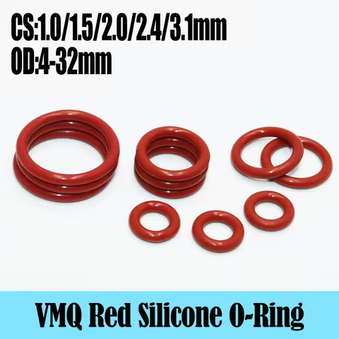 Silicone O Ring CS 1/1.5/2.0/2.4/3.1mm Sealing Washer VMQ O-ring Plumbing Gasket Oil Resistant Tempe
