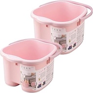 Inomata Chemical 9474 Foot Bath, Senka Women's 2-Piece Set, Pastel Pink, Made in Japan, Foot Size Up