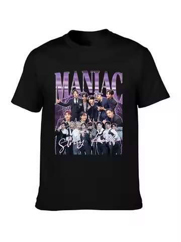 MANIAC STRY Kids Shirt Stay Maniac Oddinary SKZ Tshirt Kpop Merch Shirt World Tour Everyone All Arou