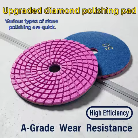 4 inches / 100 mm Grade A upgraded wear-resistant diamond polishing pad suitable for polishing grani