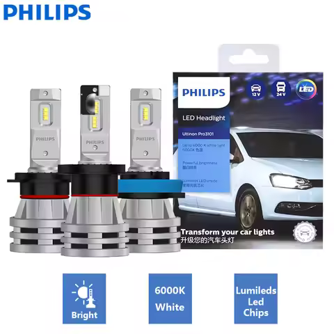 Philips Ultinon Pro3101 H1 H4 H7 H11 HB3 9005 HB4 9006 HIR2 9012 LED Car Head Light 6000K Bright Whi
