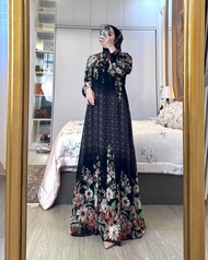 carisa set hijab gamis set hijab terbaru kekinian 2025 busana muslim mewah lebaranbahan rayon diamo