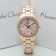 jam tangan wanita alexander cristie ac2463 rosegold light pink ori
