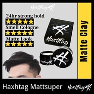 Haxhtag Matte Hair Clay 100g | Strong Hold | Easy wash | Water based | Styling clay for Men