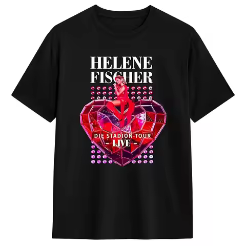 Helene Fischer 360° Tour Concert T Shirts Men's Cotton Novelty T-Shirt Round Collar Tee Shirt Short 