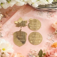 ,, ins Style Thanksgiving Cupcake Decoration Party Supplies Acrylic Thanksgiving Cake Decoration Dec