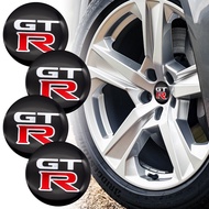 GTR 56mm 4pcs car wheel center car logo sticker for NISSAN GTR wheel accessories