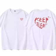 Valentines Day Heart KEEP:SILENT Short Sleeve T-Shirt Womens Always Wonder Top Cotton Printed round