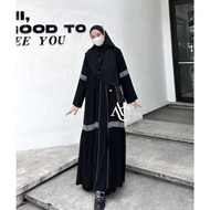 Abaya Hitam Naura Gamis Turkey Abaya Syari Ied Series Abaya Lebaran