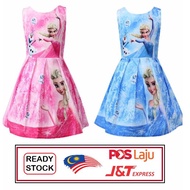[2-8 Tahun] READY - princess elsa dress. Elsa anna. Frozen dress. baju budak perempuan. baju budak. 