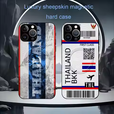Passport Thailand Flag emblem Phone Case For iPhone 16 15 14 13 12 11 Plus Pro Max High-end Luxury M